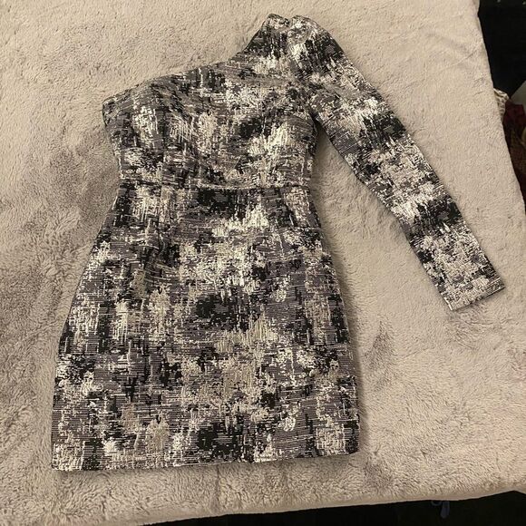 Lulus one shoulder metallic mini dress, XS - Picture 1 of 8